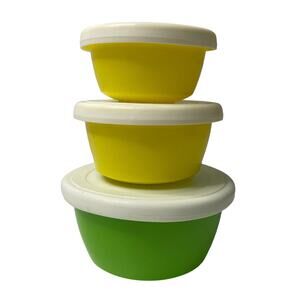 Set of 6 pcs Vintage Blisscraft of Hollywood Bowl with Tight Fitting Lid D17385